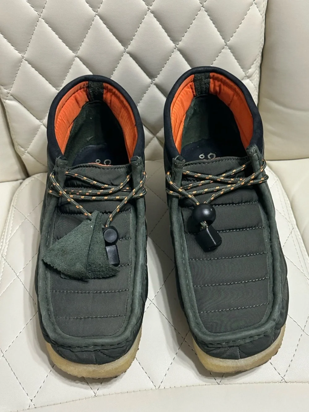 Clarks Originals Wallabee Boot Khaki Quilted Green limited edition size 8 men’s